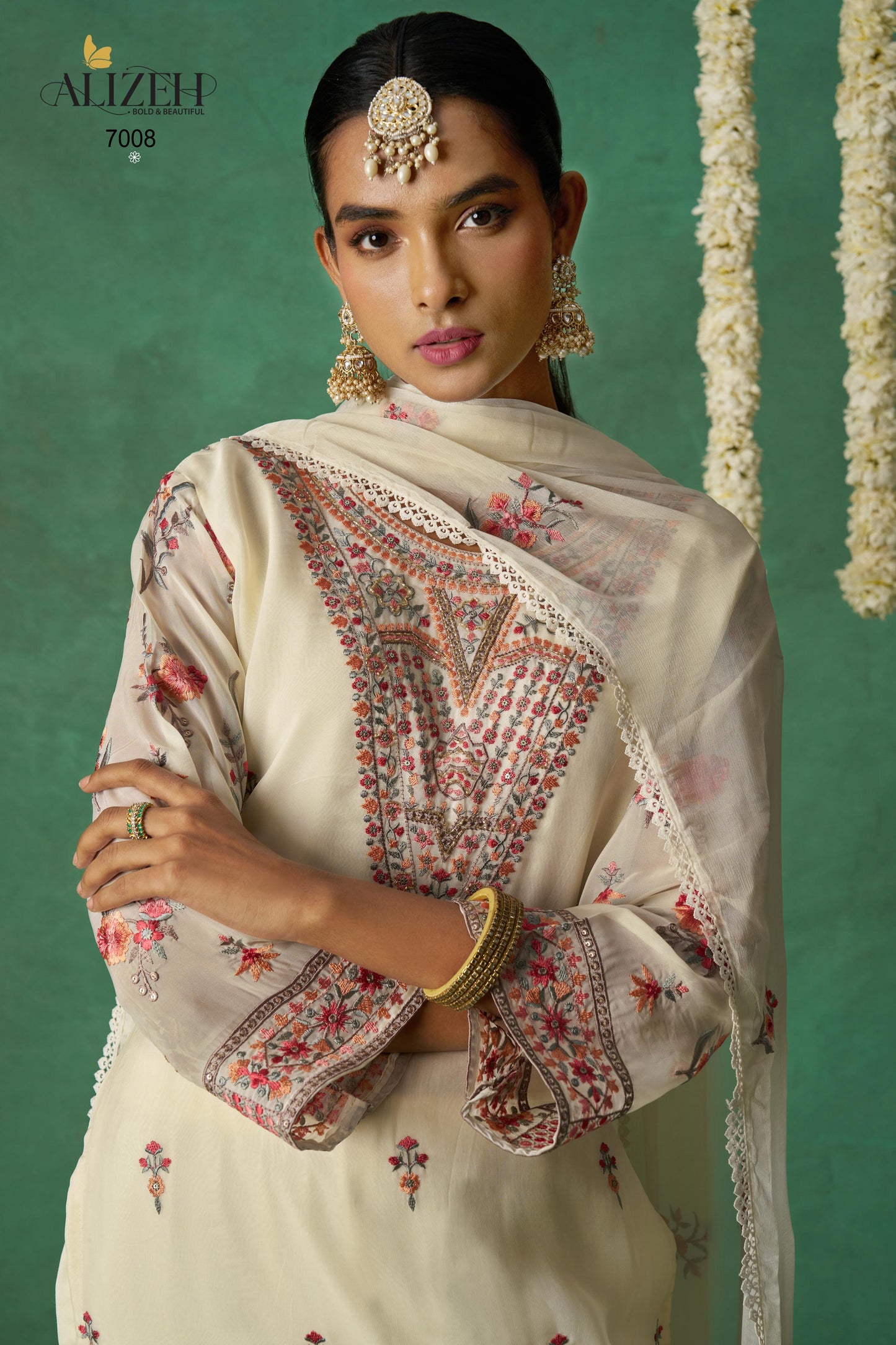 7008 Rose Alizeh Embroidery Pakistani Salwar Suits