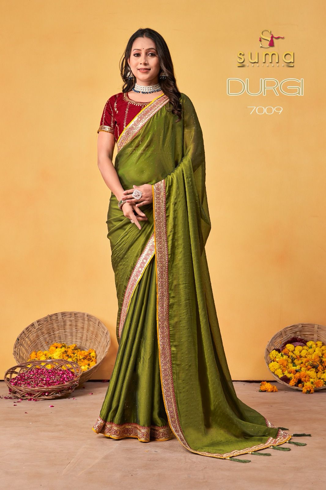 7009 Durga Suma Designer Rangoli Sarees