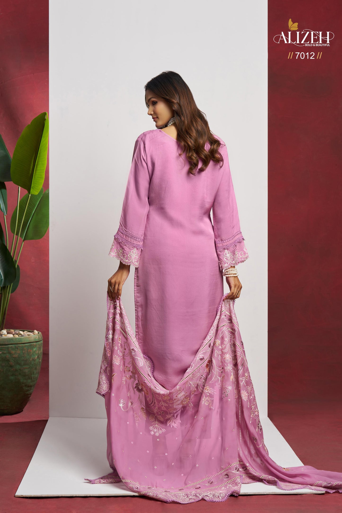 7012 Saadgi Alizeh Embroidery Unstitched Suits