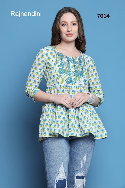 7014 Rajnandini Cotton Women Top
