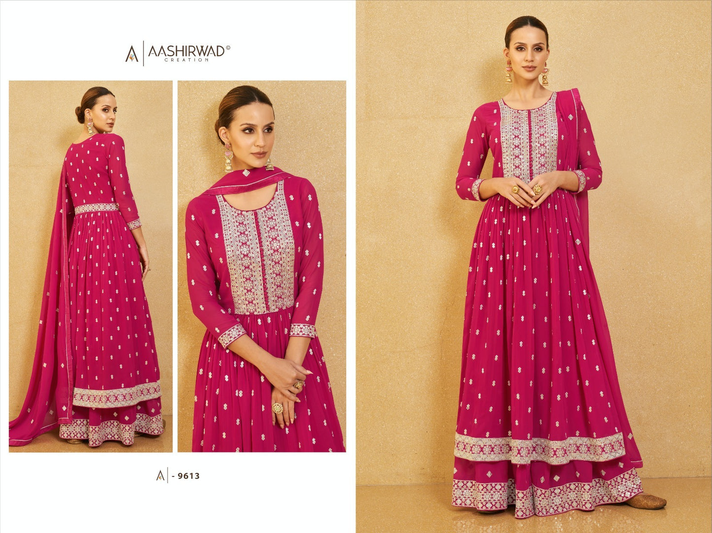 9613 Nura Aashirwad Creation Readymade Suits