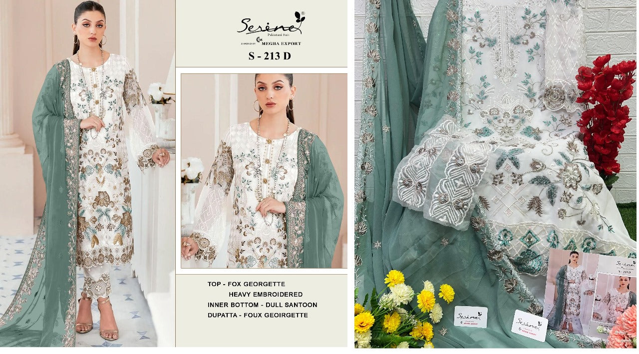 S-213D Serine Pakistani Salwar Suits