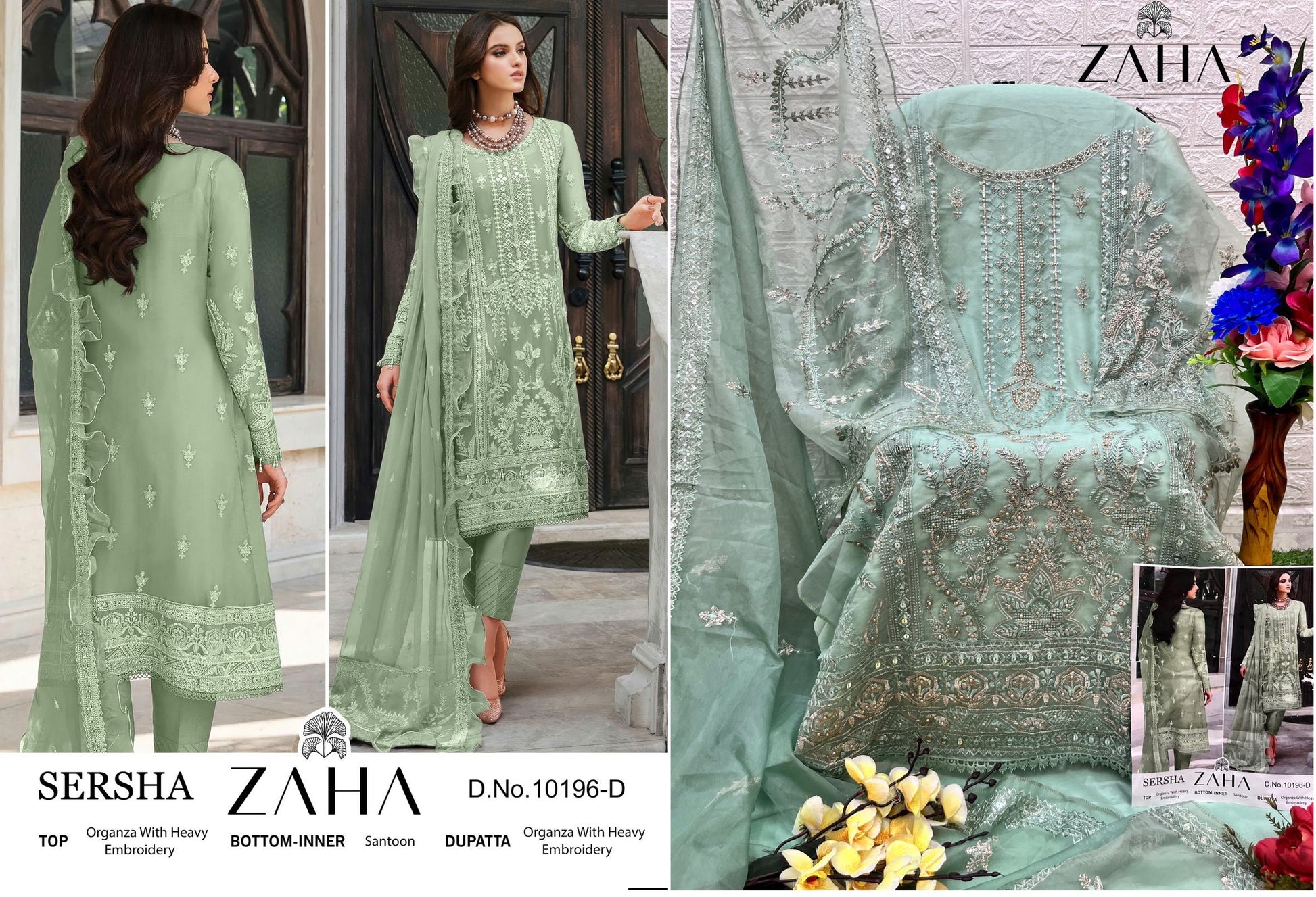 10196D Zaha Pakistani Salwar Suits