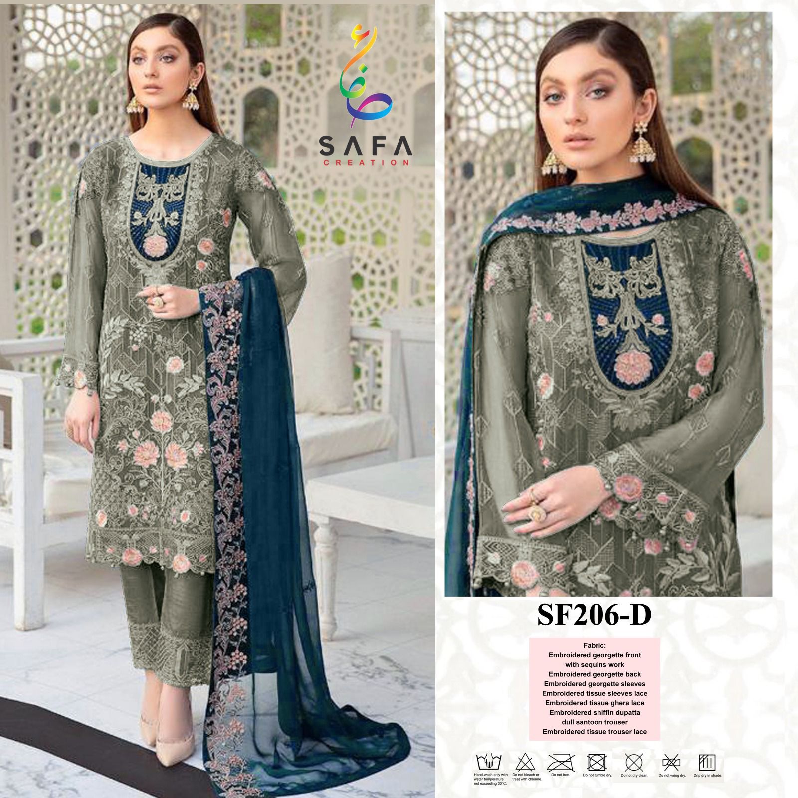 206D Safa Creation Pakistani Salwar Suits