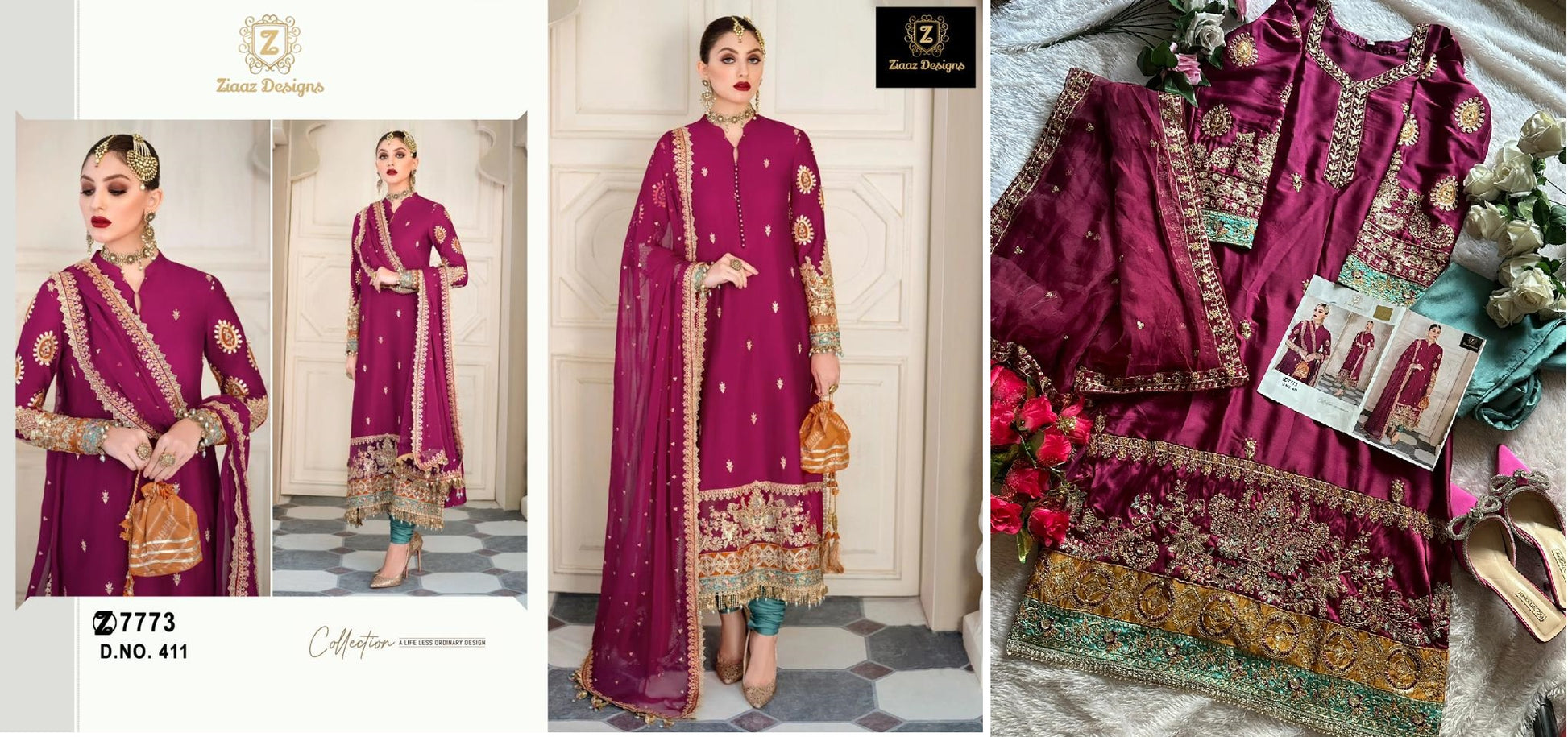 411 Ziaaz Designs Pakistani Salwar Suits