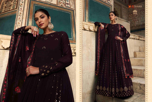 4856 Flory Vol 29 Shubhkala Gown Dupatta Set