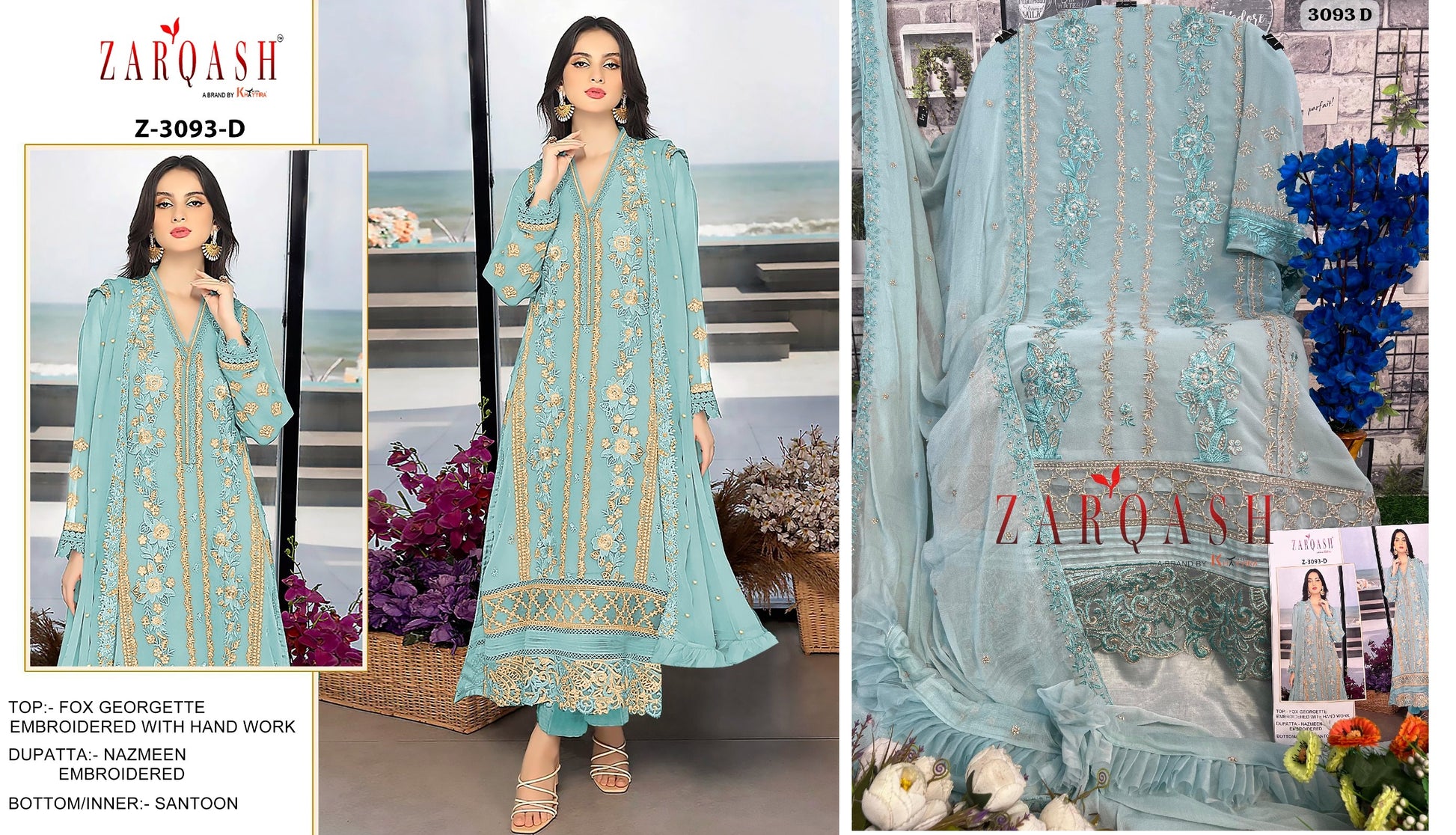 3093D Zarqash Pakistani Salwar Suits