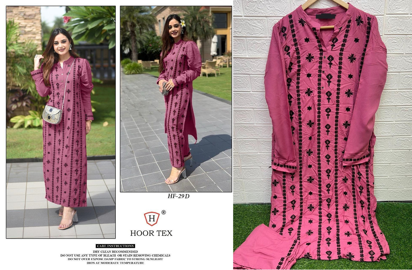 21D Hoor Tex Kurti Pant Set