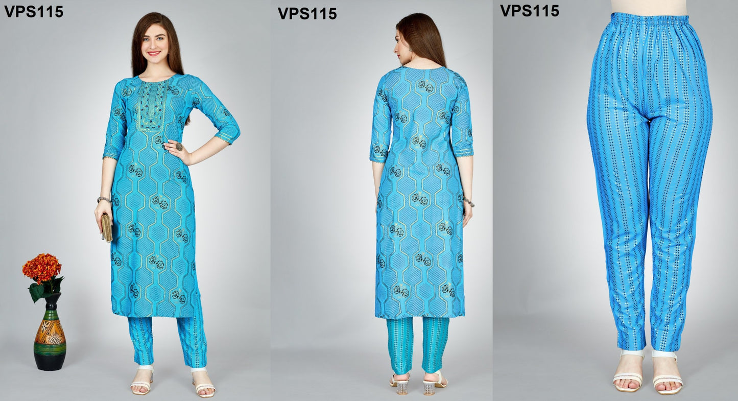 115 Aaradhya Vol 8 Fashion Berry Kurti Pant Set