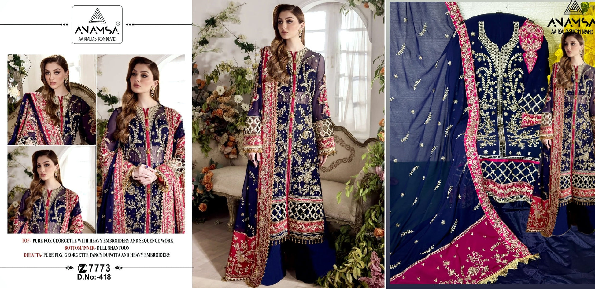 418 Anamsa Pakistani Salwar Suits