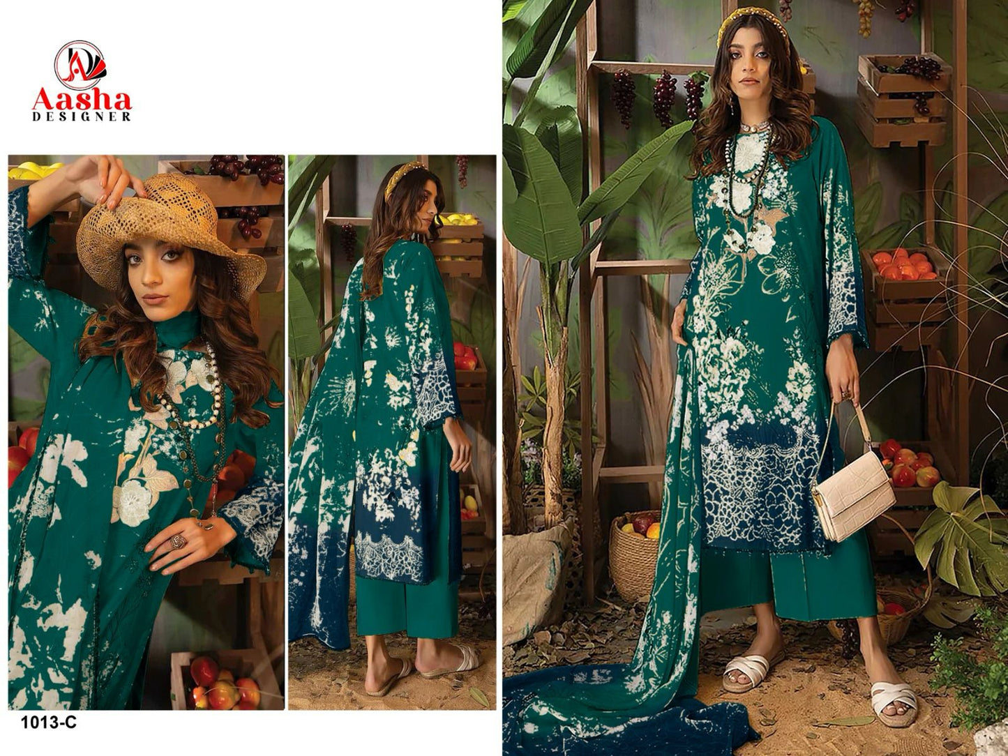 1013C Aasha Designer Pakistani Salwar Suits