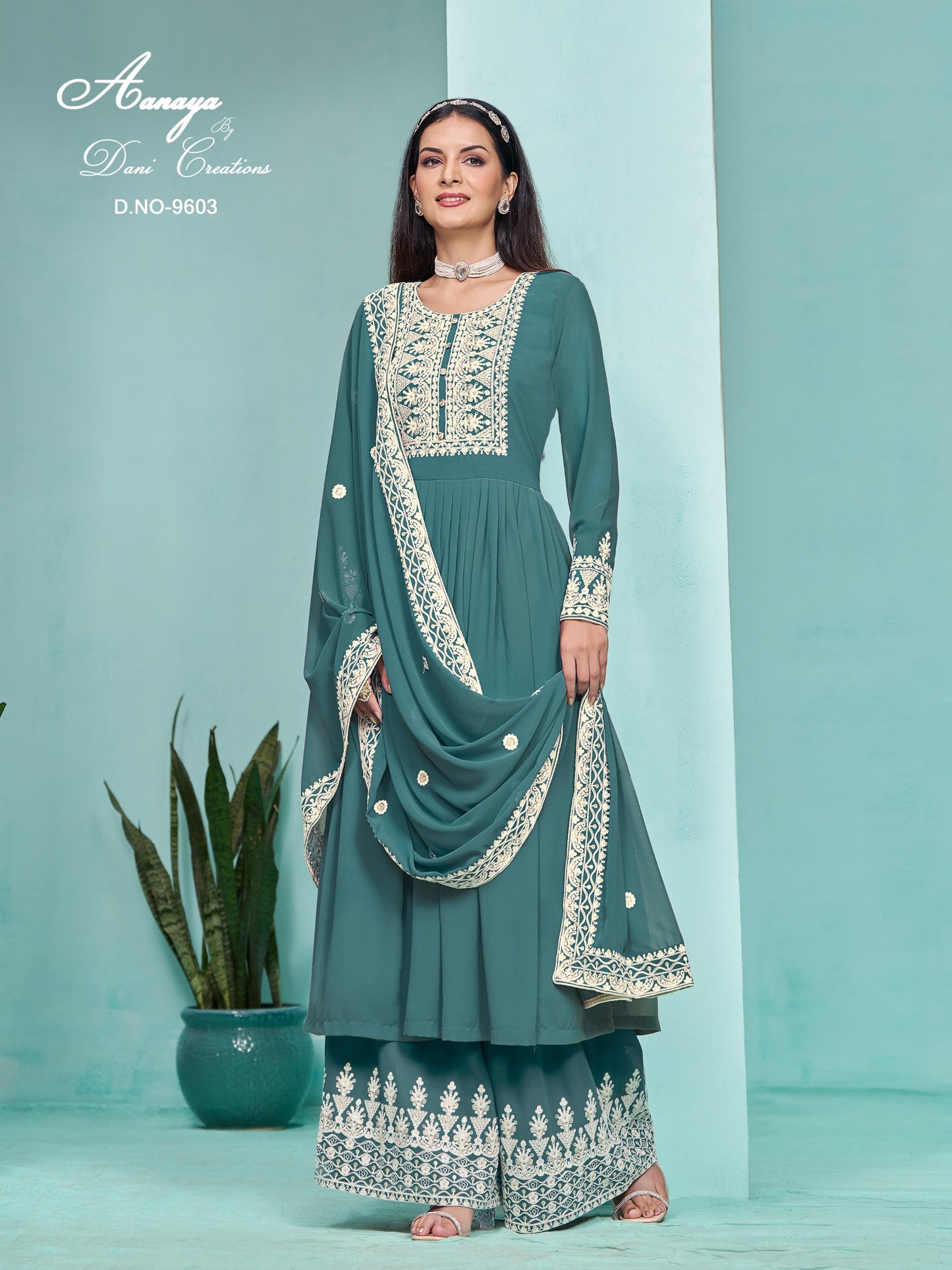 9603 Aanaya Vol 196 Dani Creation Unstitched Suits