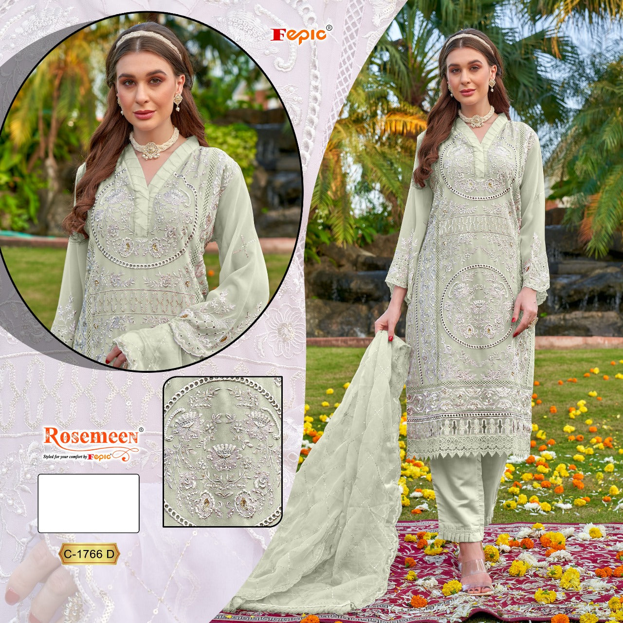 C-1766D Rosemeen Fepic Pakistani Salwar Suits