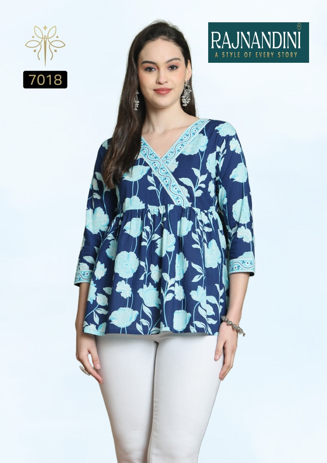 7018 Aaradhya Vol-24 Rajnandini Printed Women Top
