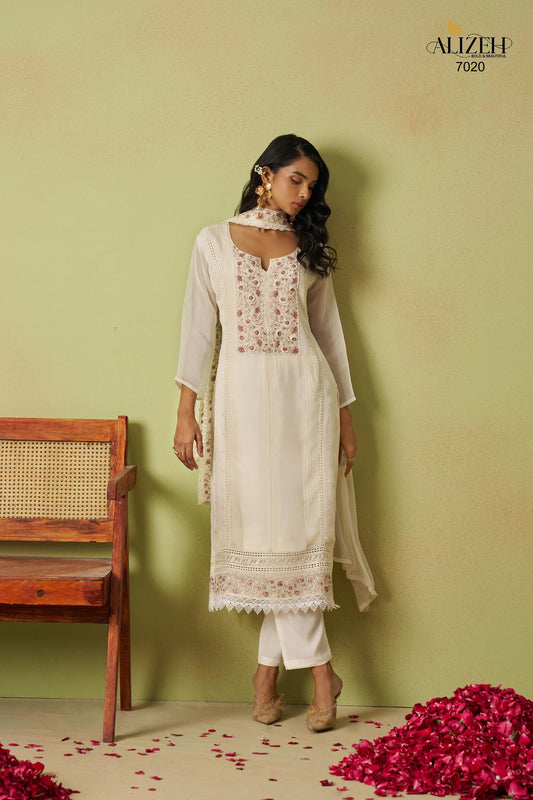 7020 Saadgi 2 Alizeh Organza Readymade Suits