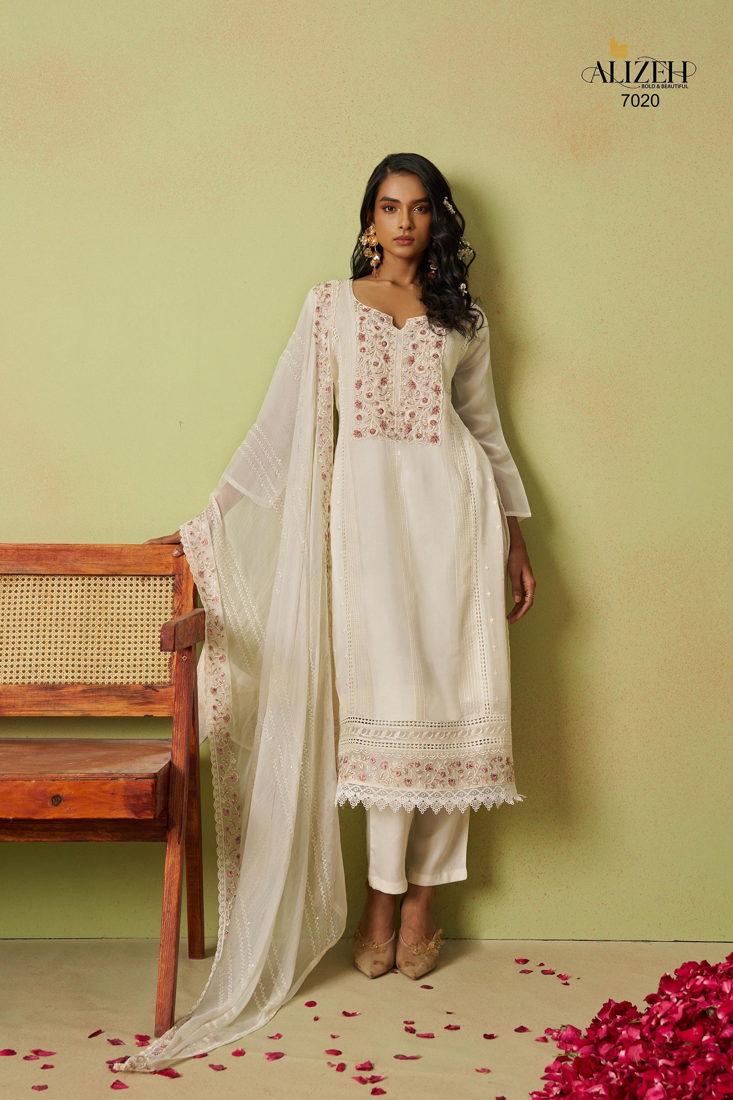 7020 Saadgi 2 Alizeh Organza Readymade Suits