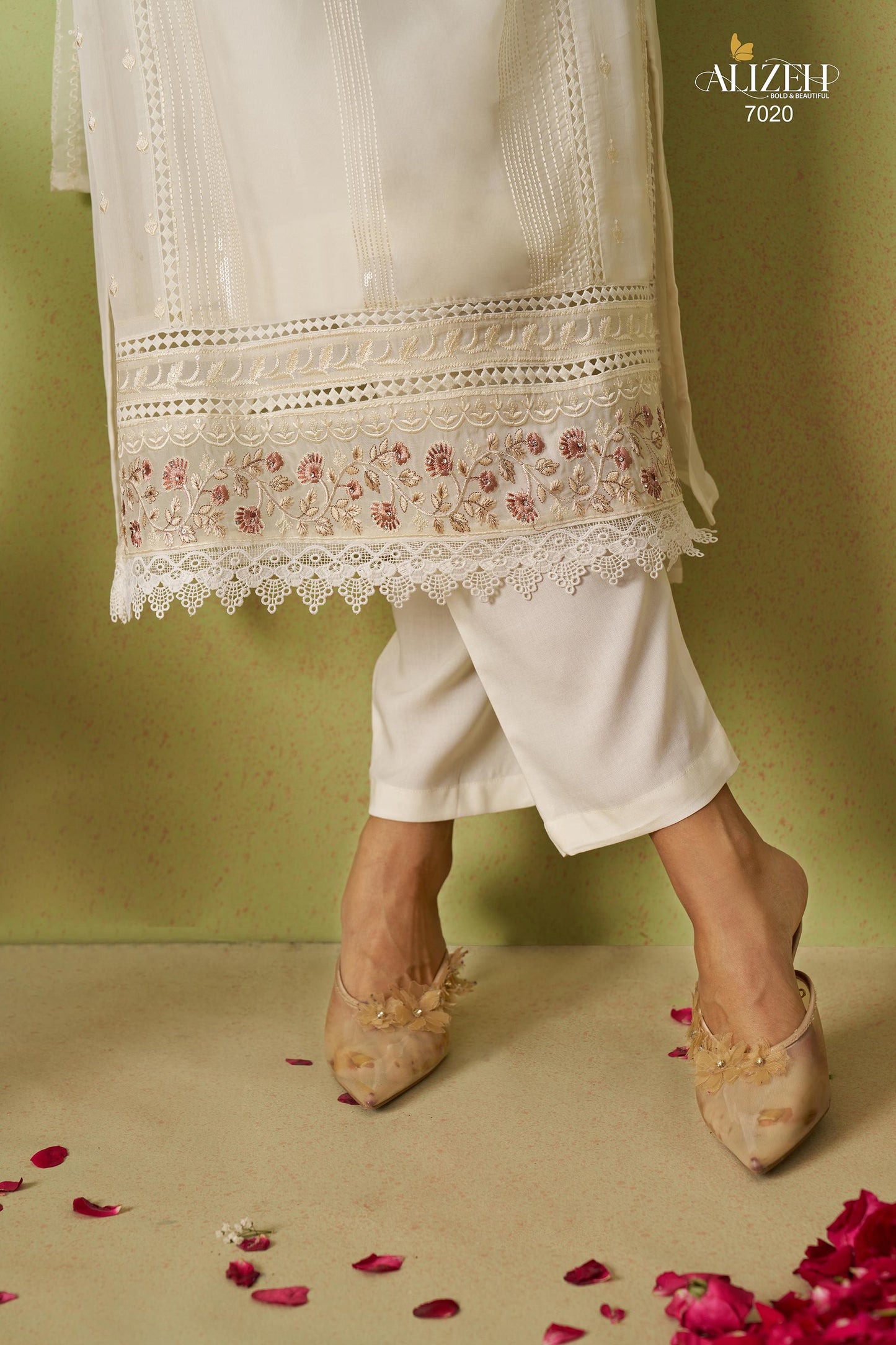 7020 Saadgi Vol 2 Alizeh Pure Organza Unstitched Suits