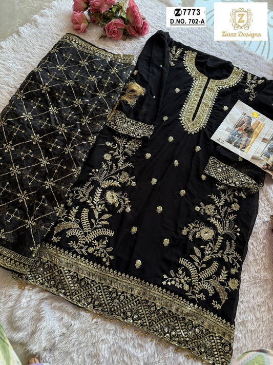 702A Ziaaz Designs Handwork Pakistani Salwar Suits