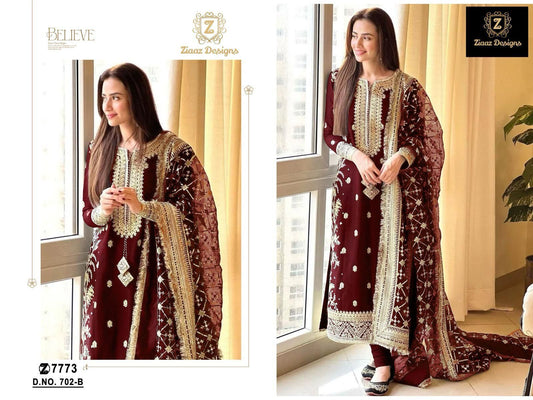 702B Ziaaz Designs Handwork Pakistani Salwar Suits