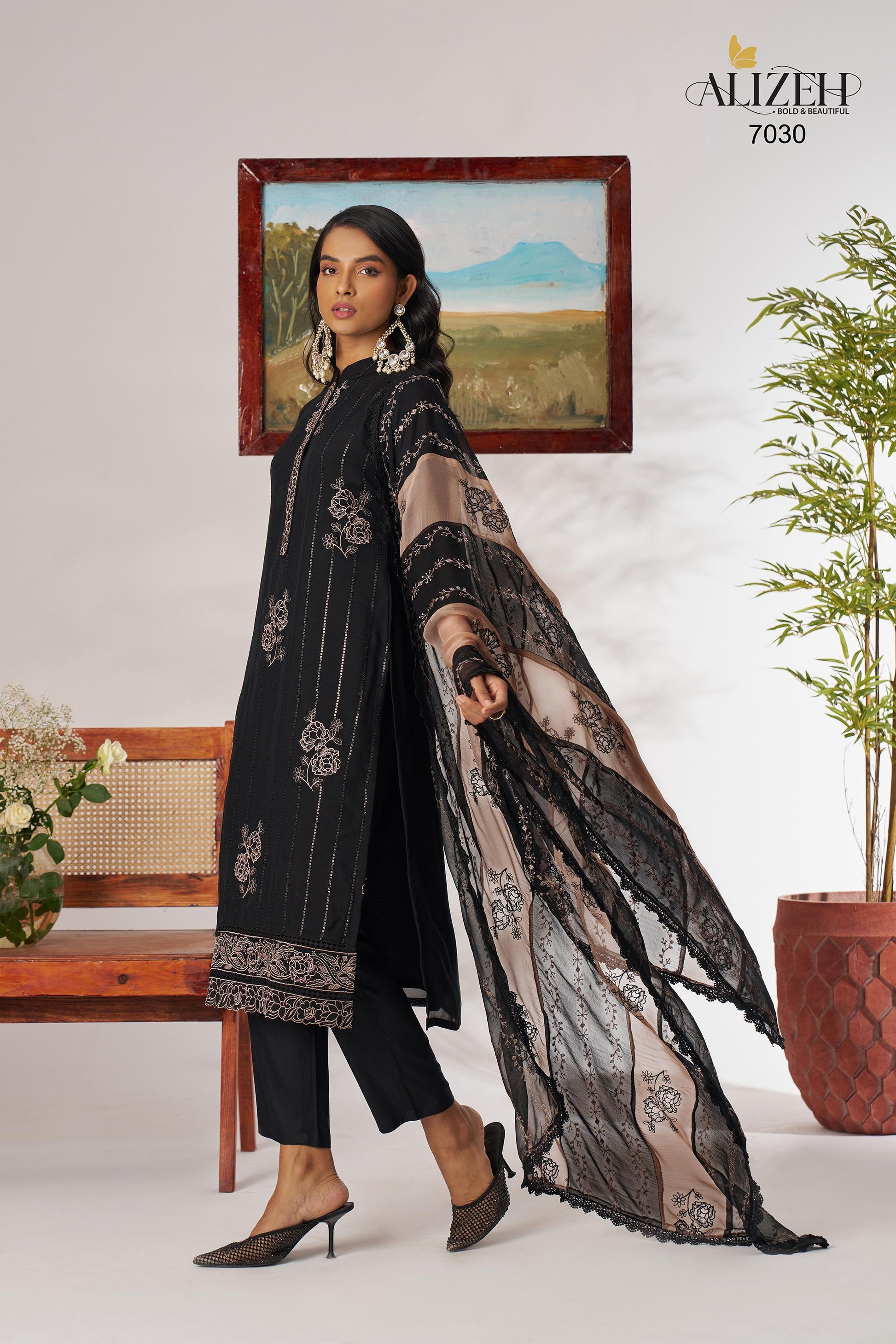 7030 Rose Vol 2 Alizeh Organza Readymade Suits