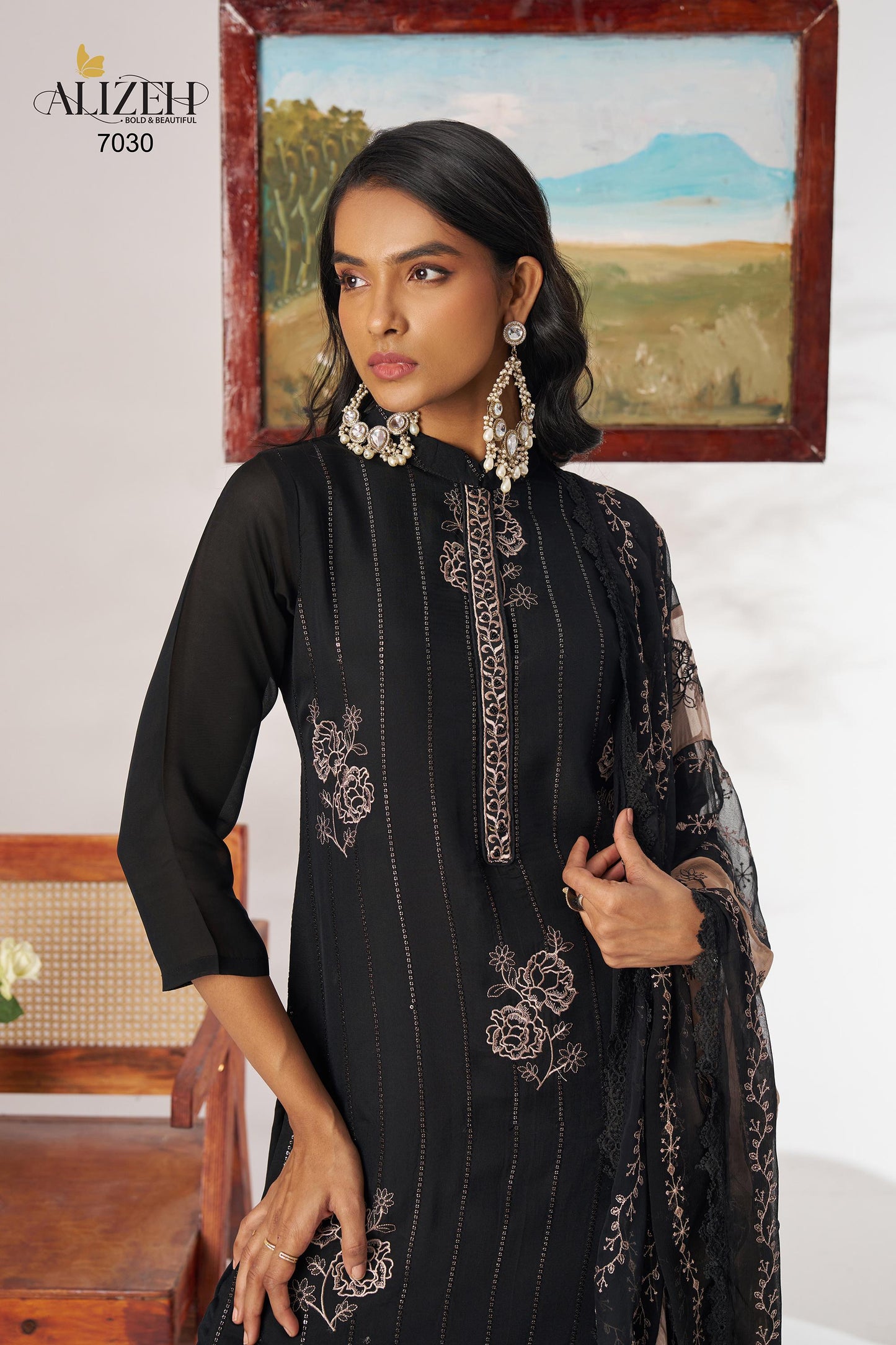 7030 Rose Vol 2 Alizeh Organza Readymade Suits