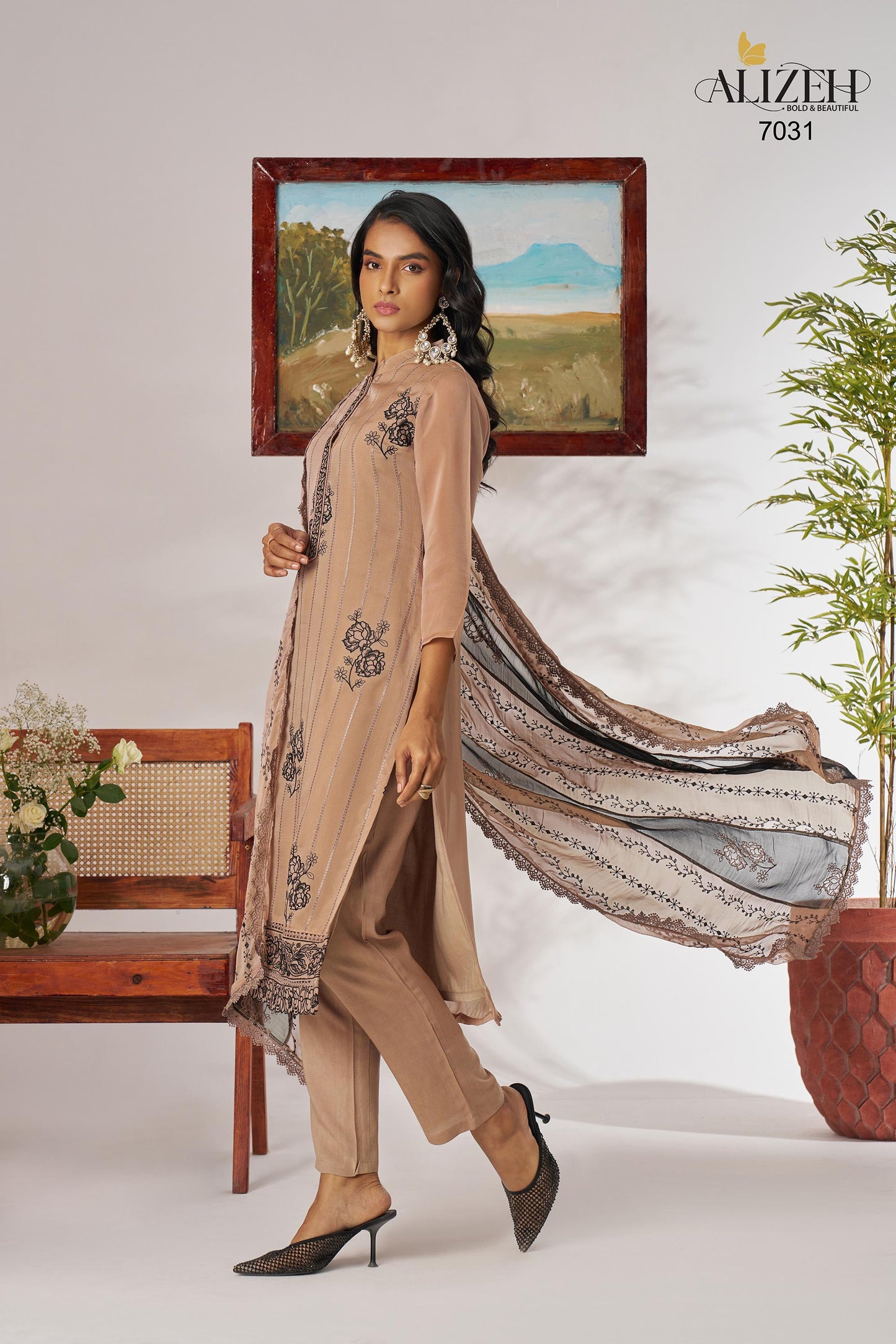 7031 Rose Vol 2 Alizeh Organza Readymade Suits