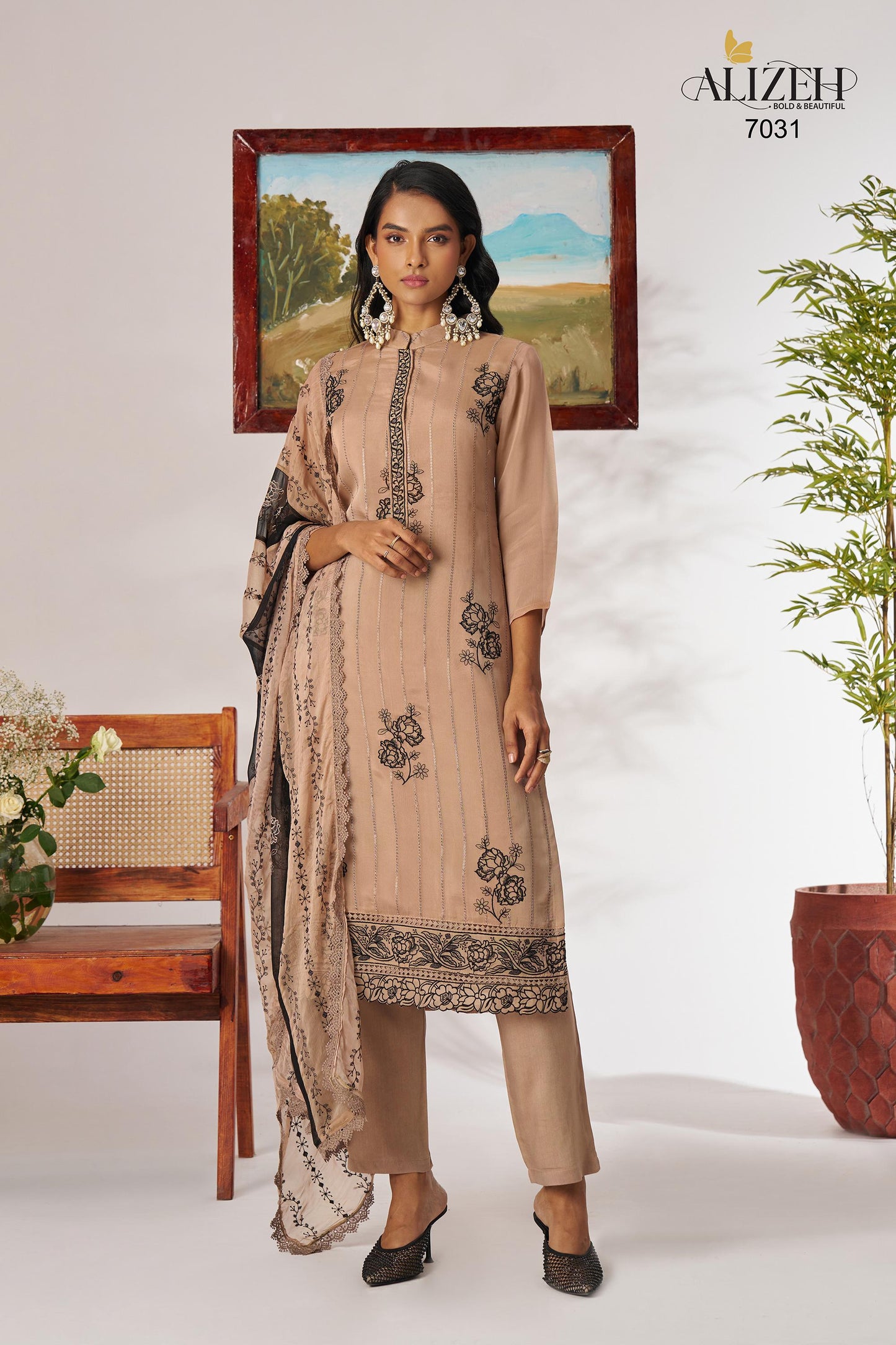 7031 Rose Vol 2 Alizeh Organza Readymade Suits