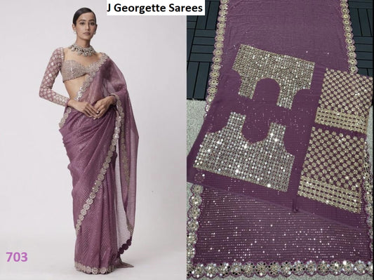 703 J Georgette Sarees