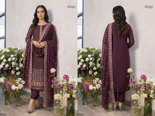 7045 Al Zohaib Georgette Readymade Suits