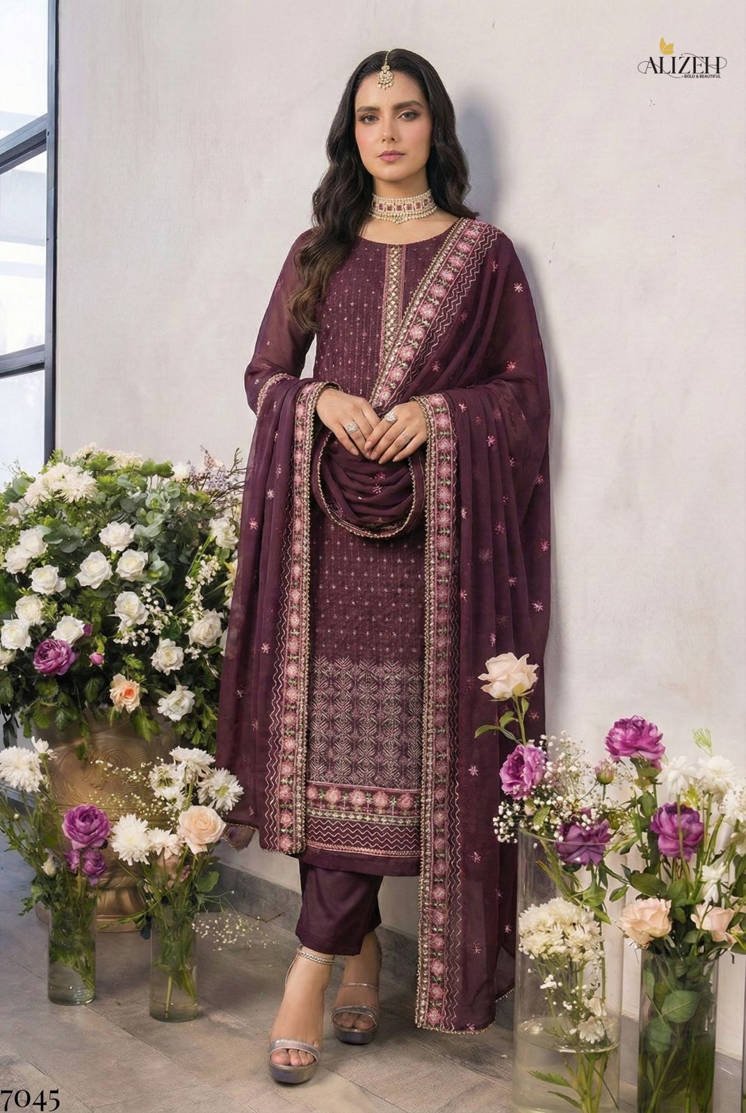 7045 Alizeh Georgette Readymade Suits