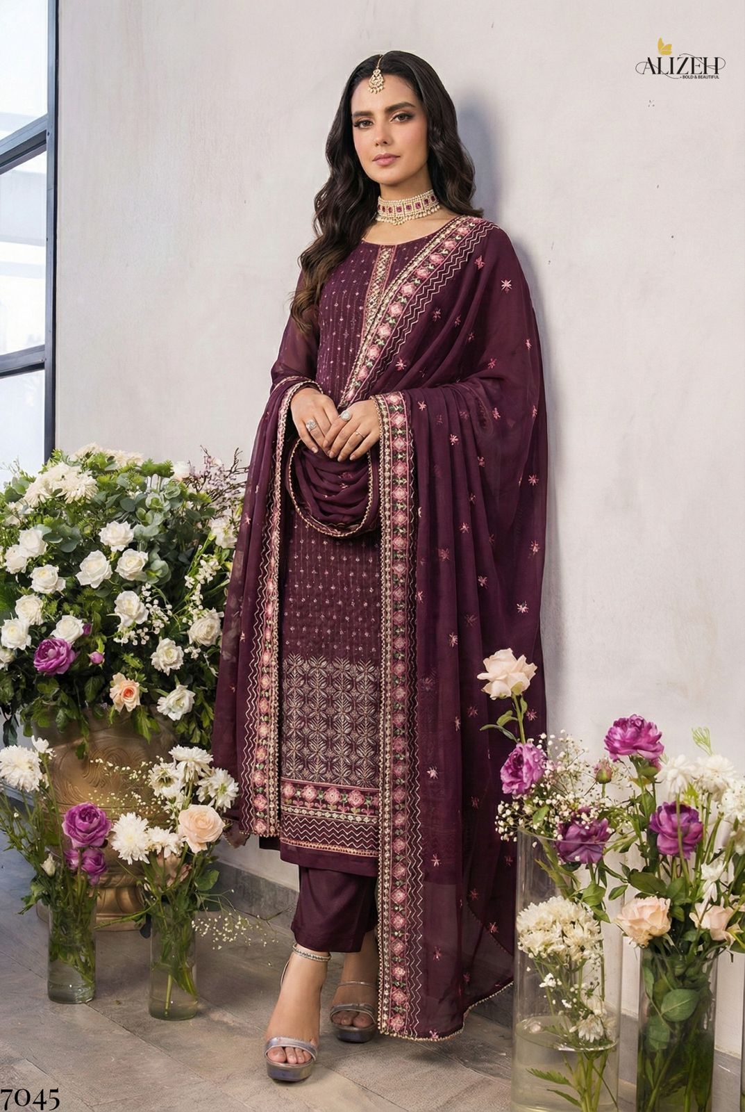 7045 Alizeh Georgette Readymade Suits