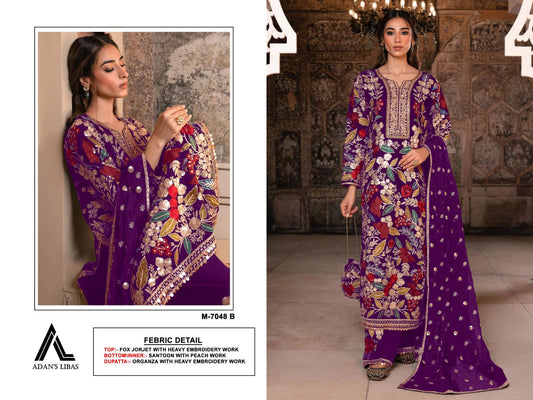 7048B Adans Libas Georgette Pakistani Salwar Suits