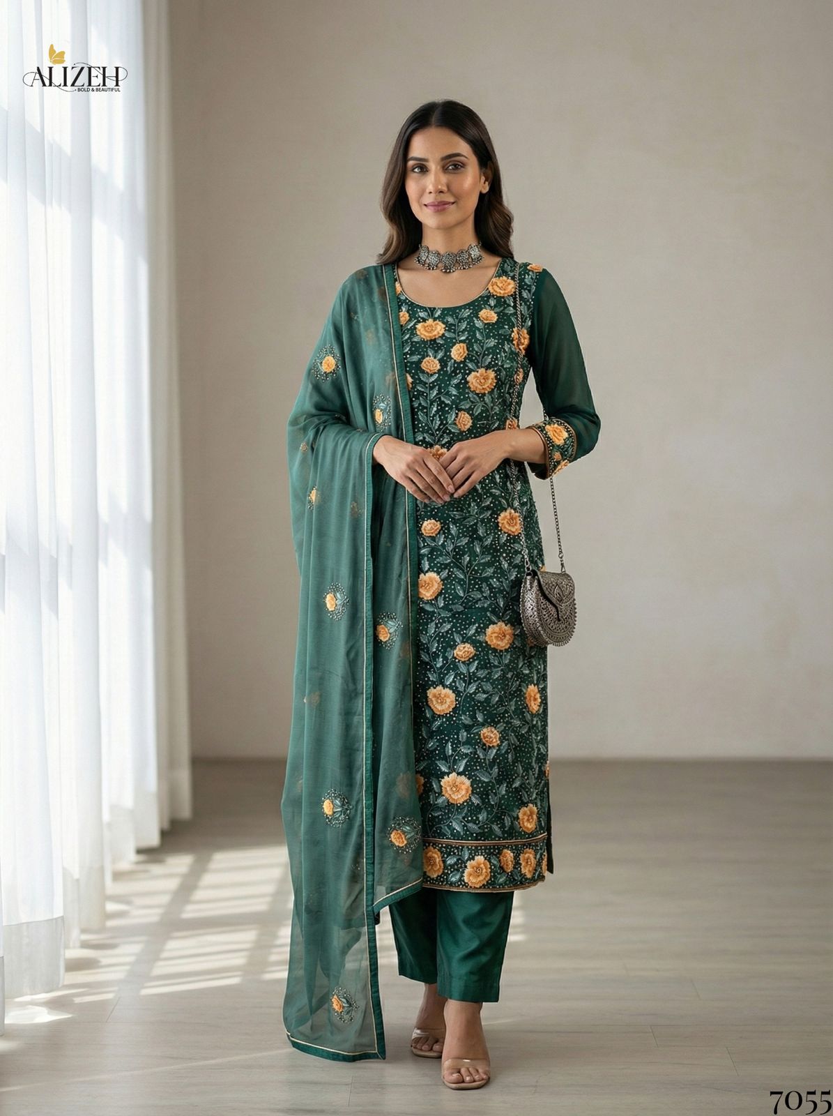 7055 Alizeh Georgette Readymade Suits