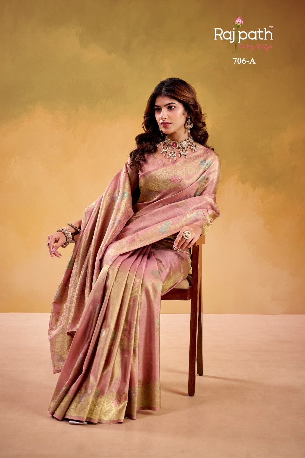706-A Korian Rajpath Kora Tissue Sarees