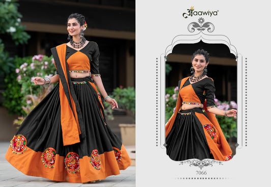 7066-C Navratri Garba Pure Cotton Chaniya Choli