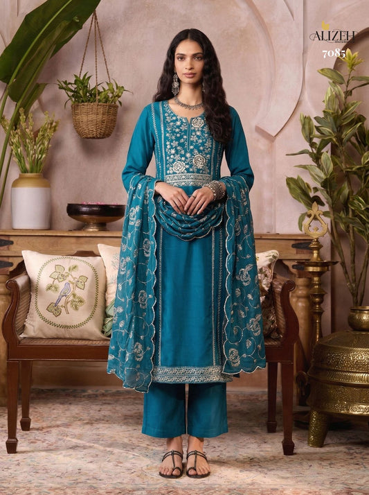 7085 Alizeh Pure Organza Readymade Suits
