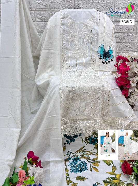 7085 C Saniya Trendz Embroidery Pakistani Salwar Suits