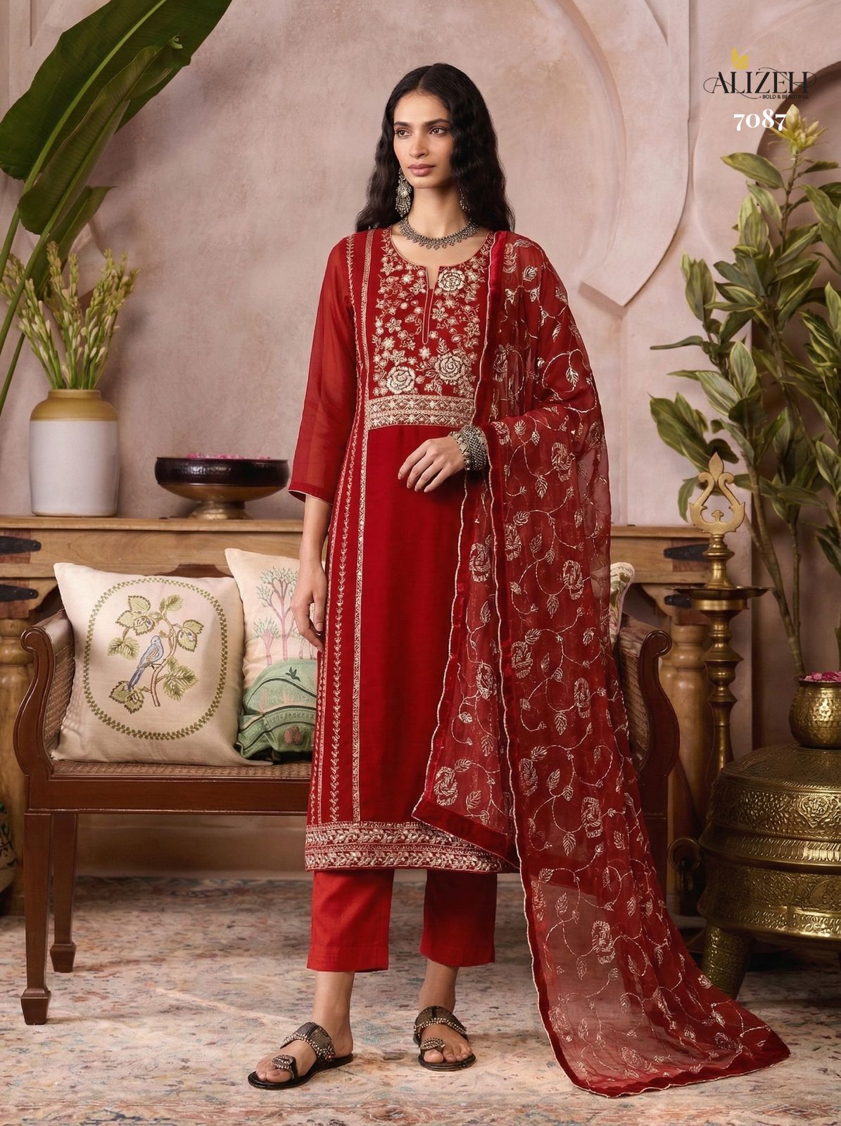 7087 Alizeh Pure Organza Readymade Suits