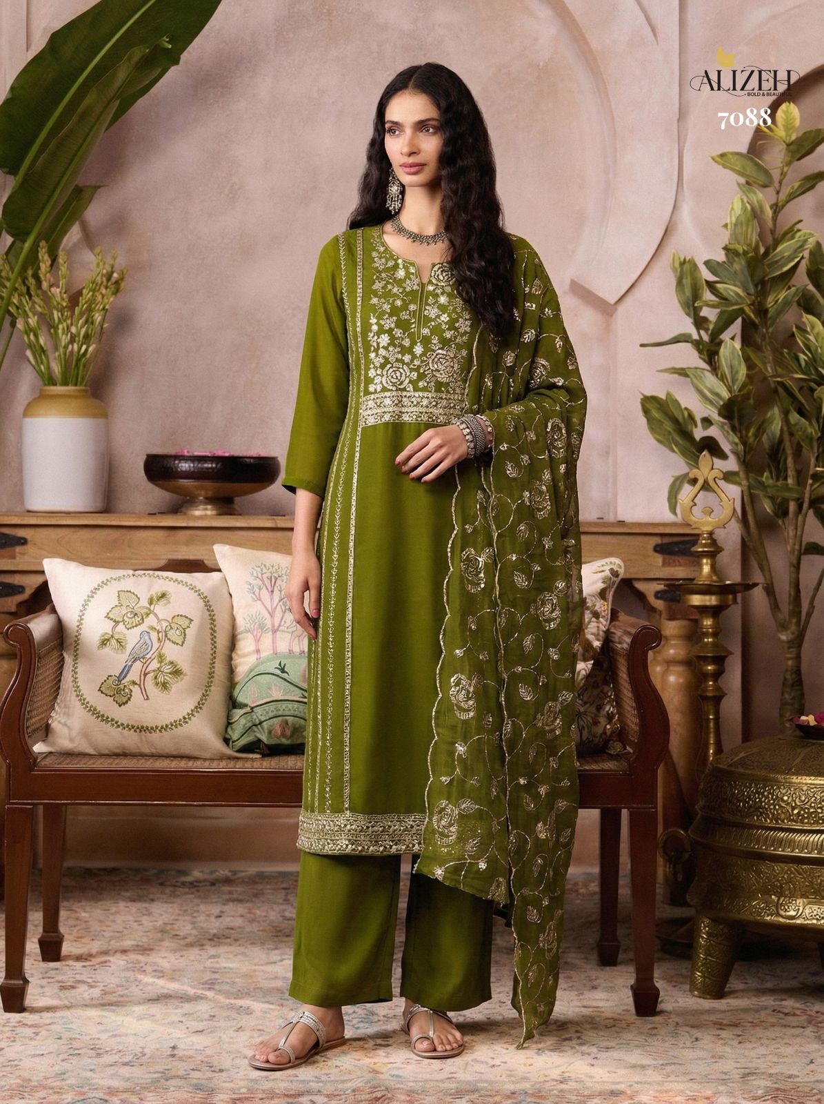 7088 Alizeh Pure Organza Readymade Suits