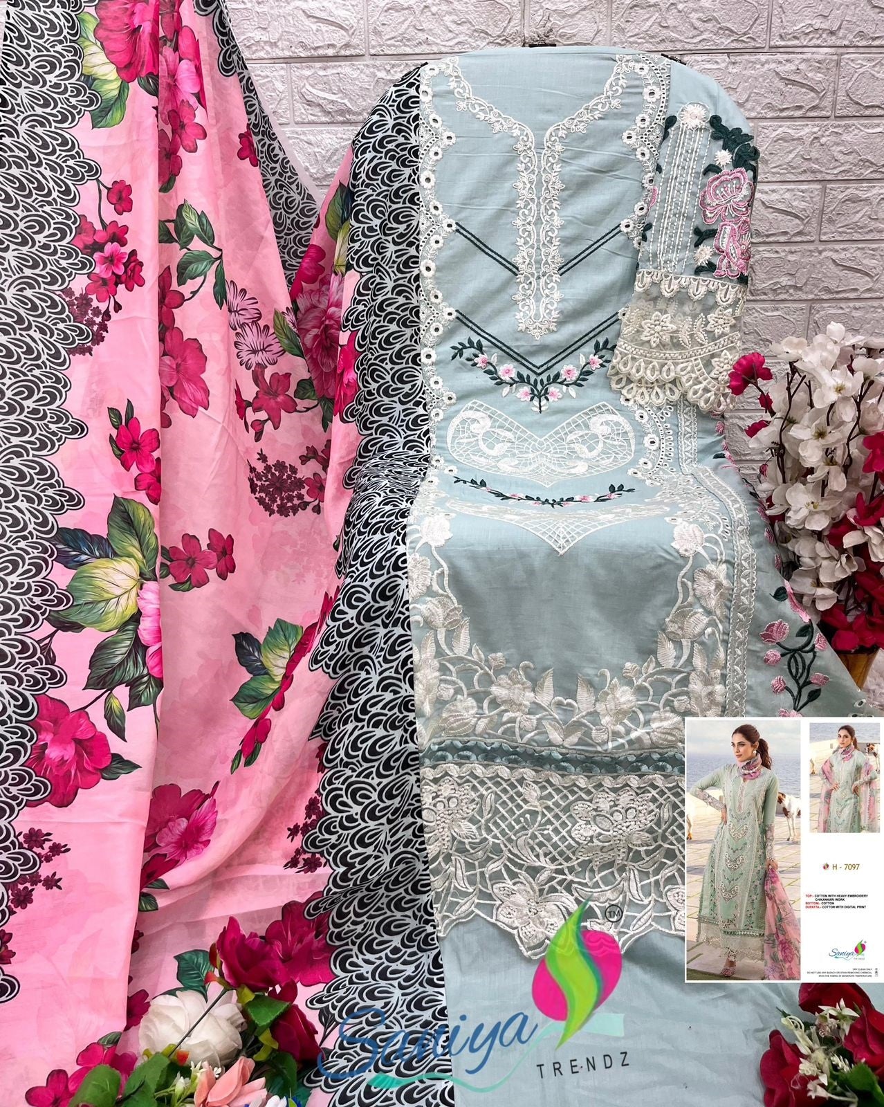 7097 Saniya Trendz Cotton Pakistani Salwar Suits