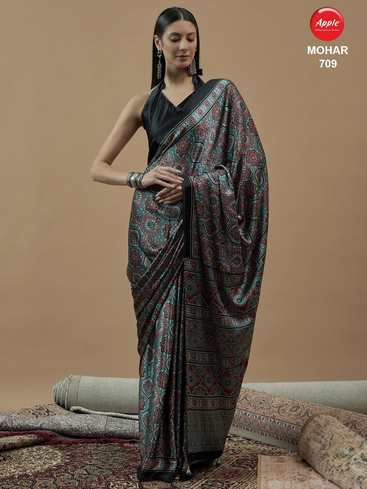 709 Mohar Vol 1 Apple Satin Sarees