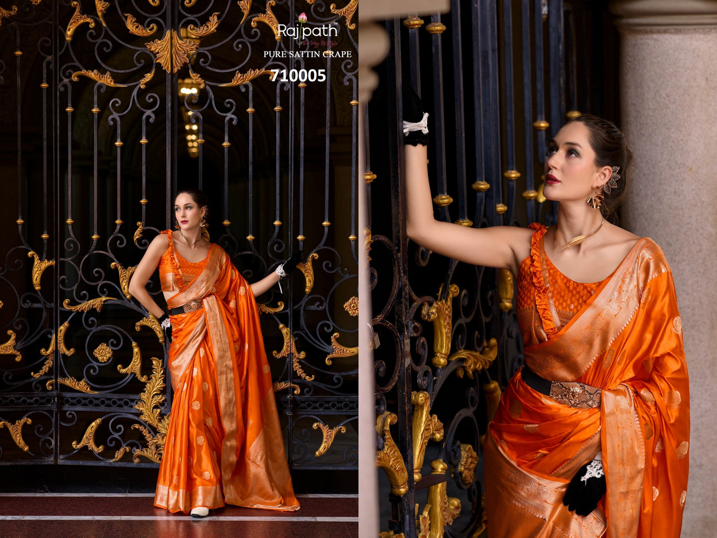 710005 Mungha Rajpath Satin Silk Sarees