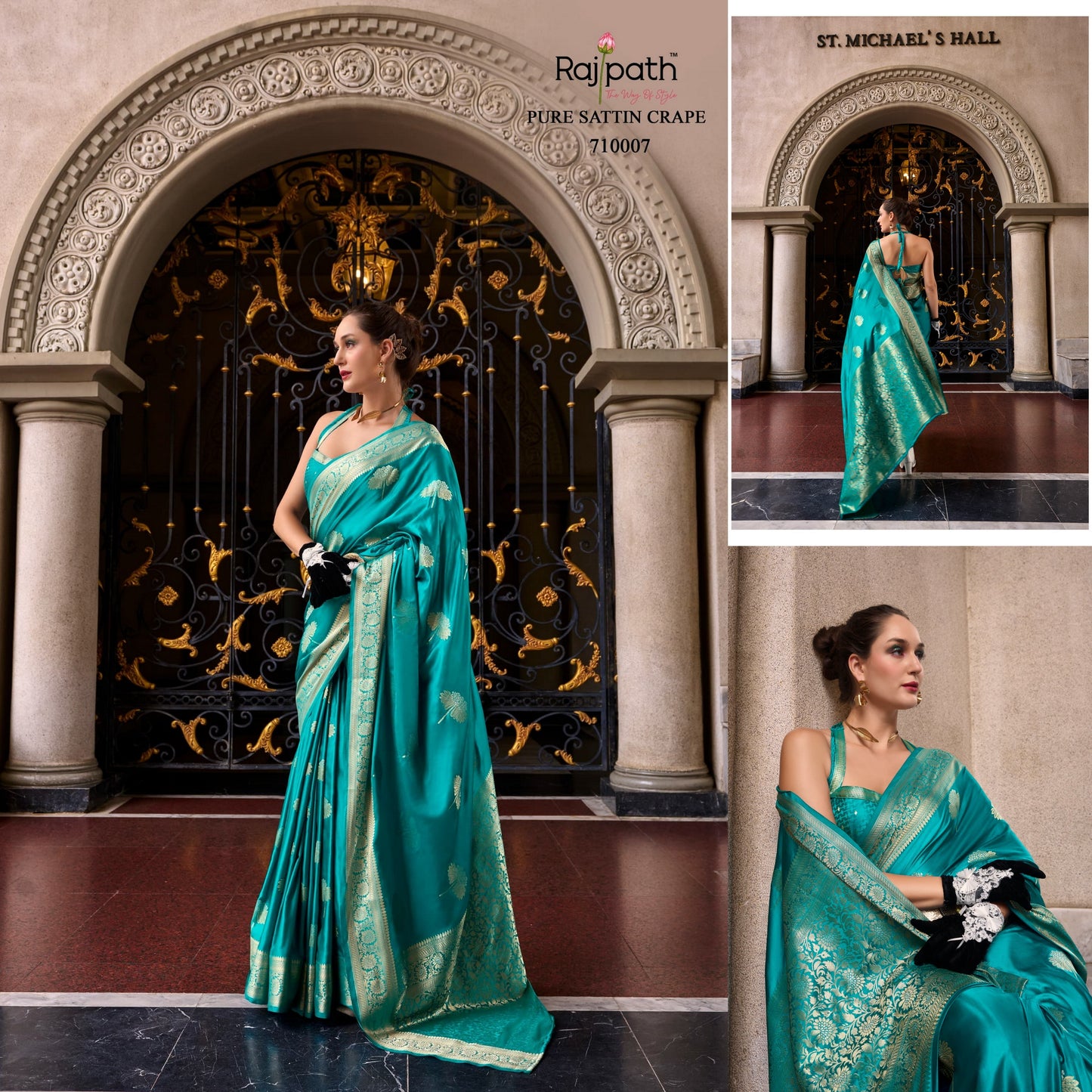 710007 Mungha Rajpath Satin Silk Sarees