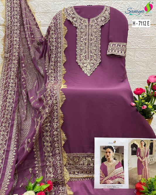 7112-E Saniya Trendz Georgette Pakistani Salwar Suits