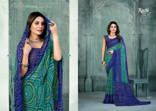 26102-C Star Chiffon Ruchi Sarees