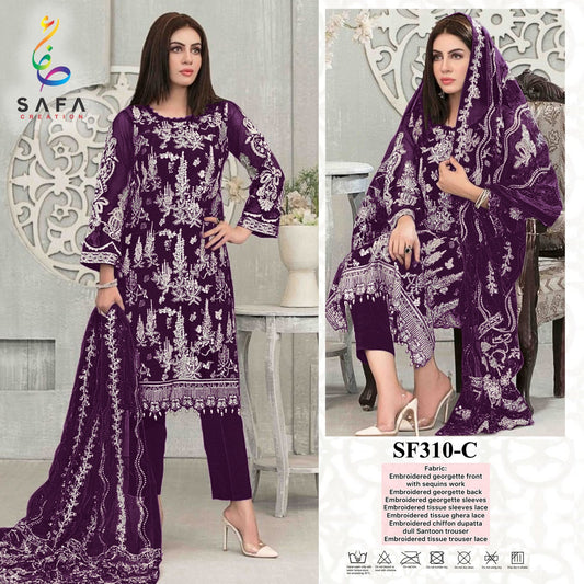 310-C Safa Creation Pakistani Salwar Suits