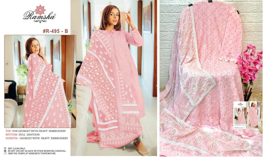 R-495-B Ramsha Pakistani Salwar Suits