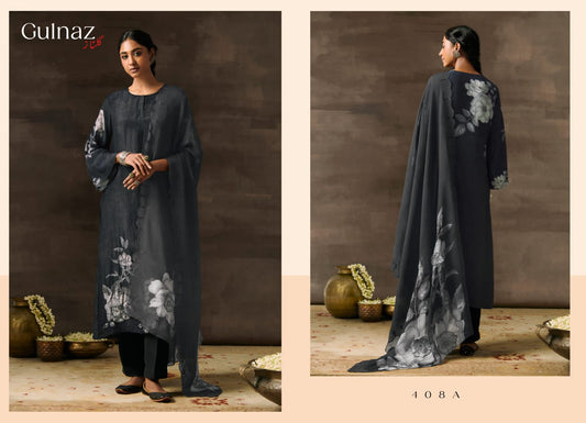 408A Gulnaz Saadgi Unstitched Suits