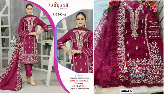 Z-3063A Zarqash Pakistani Salwar Suits