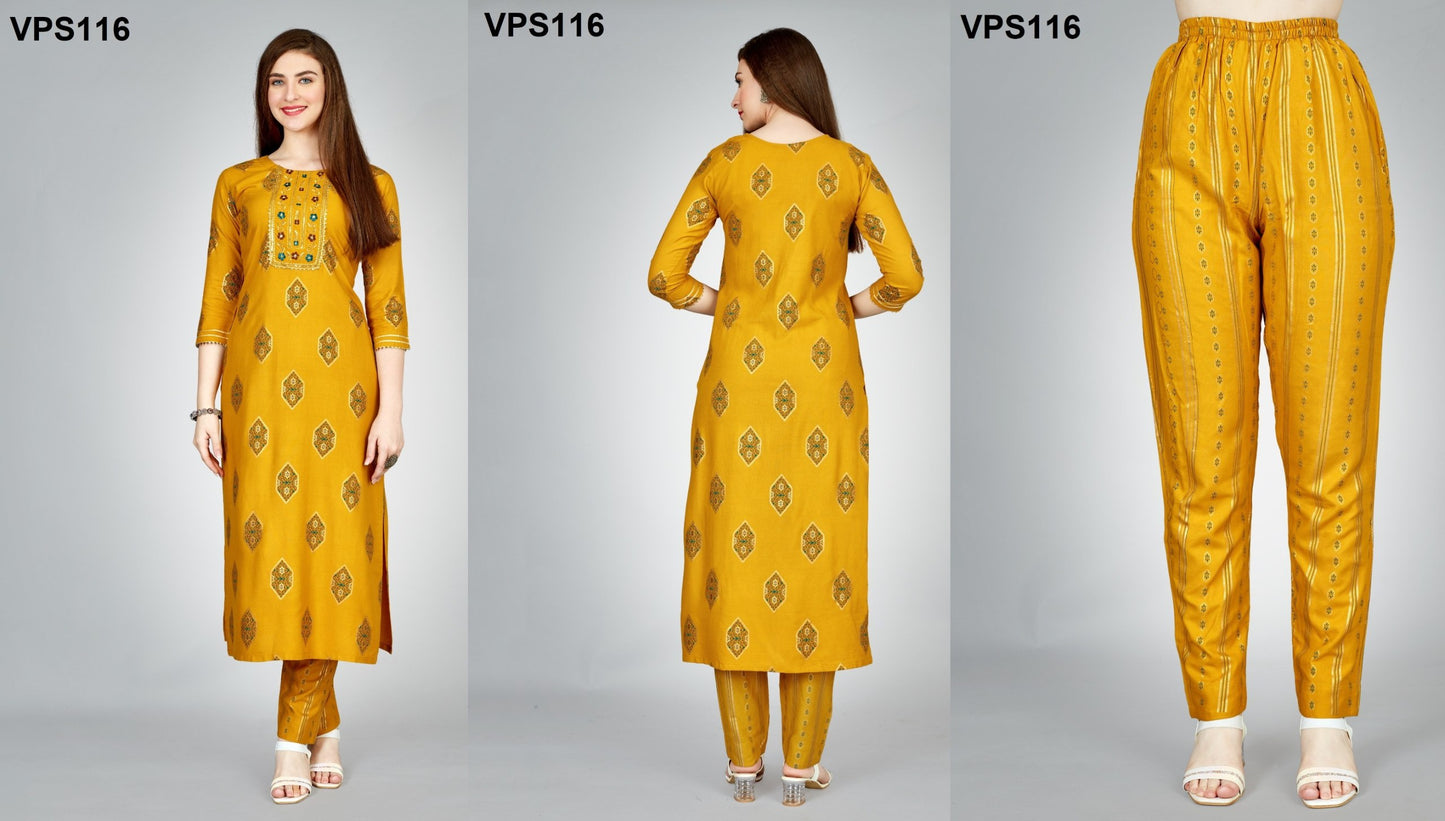 116 Aaradhya Vol 8 Fashion Berry Kurti Pant Set